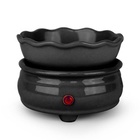 Ceramic Candle Warmer Wax Melter for Scents Fragrances Candles Oils Black 2-in-1 Warmers