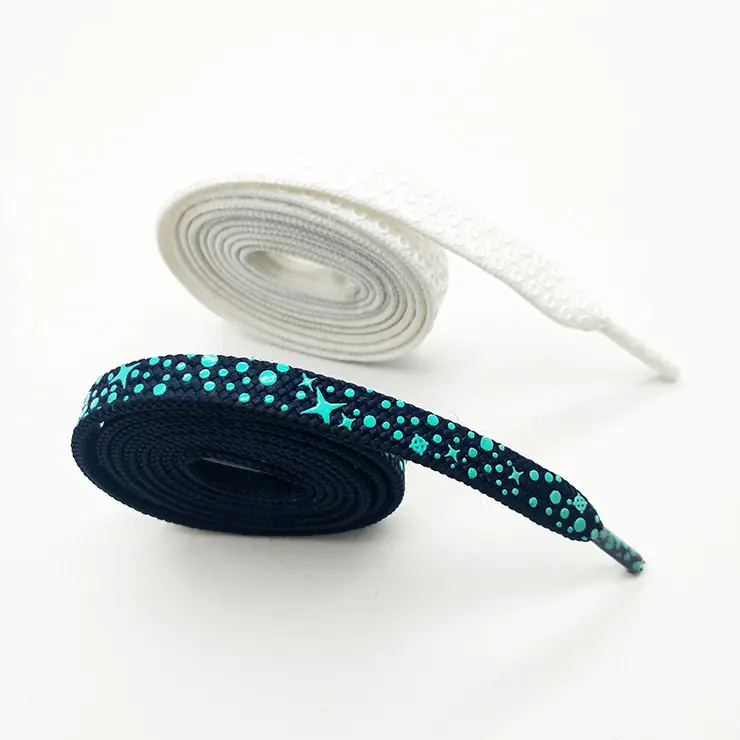 Eco-friendly flat antislip silicone shoelaces with plastic tips