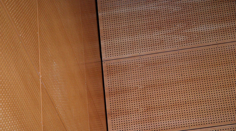 MDF acoustic wall and ceiling perforated panels