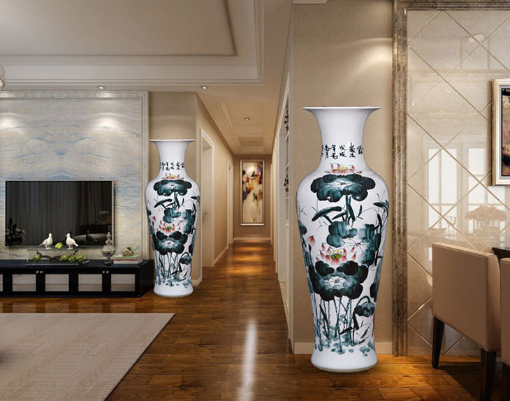 New blue and white classical handmade tall wholesale ceramic vases