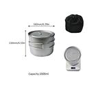Outdoor 100% titanium portable cookware lightweight camping cooking pots