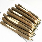 Promotional Custom Laser Logo Natural Pine Branches Twig Ball Pen Original Ecology Custom Carved Wood Ball Pen