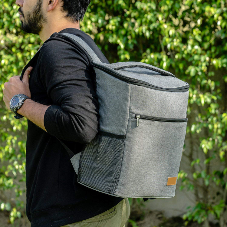 Sac à dos isotherme pour déjeuner sac de refroidissement doux pour pique-nique camping barbecue
