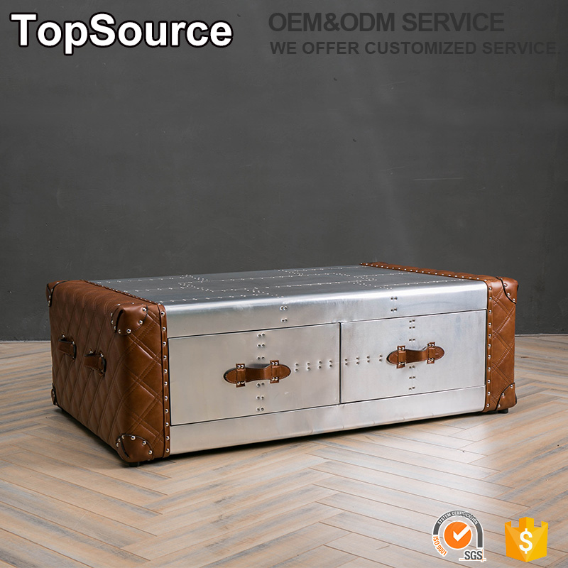 China Leather Covered Wooden Trunk China Leather Covered Wooden