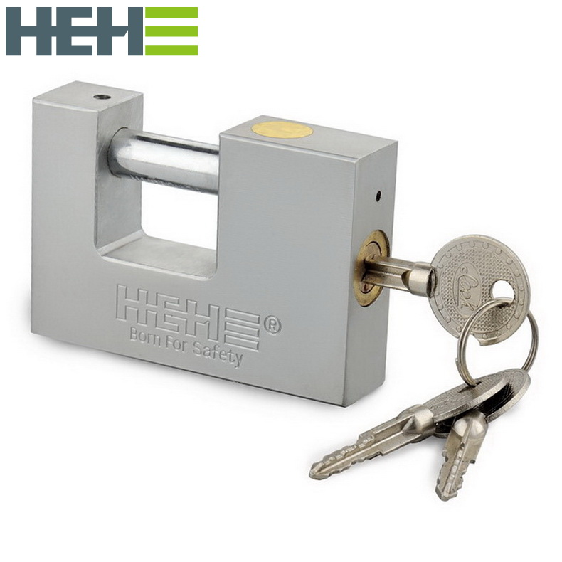 70mm 80mm 90mm 100mm Heavy Duty Nickel Plated rectangular Cross Key Iron Padlock