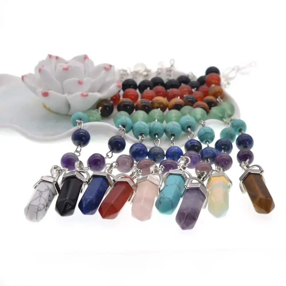 20pcs Reiki Healing Chakra Semi-Precious Gemstone Polished Rock Beads Box Set