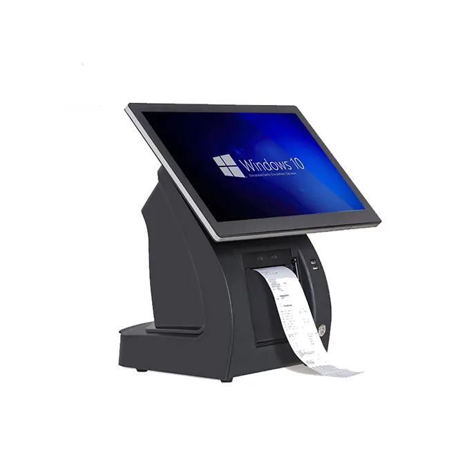 Multifunction Pos 15.6 Inch All in One Pos Terminal with Printer Dual Screen Touch Point of Sale System