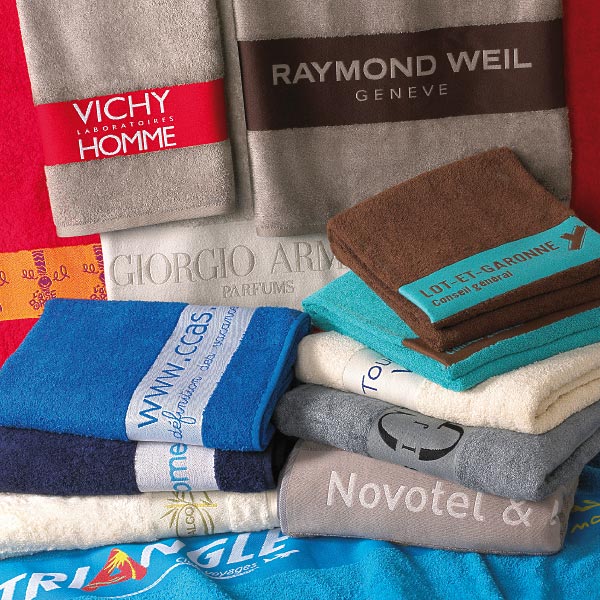 jacquard border bath towel