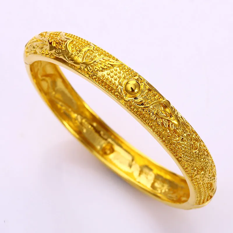 xuping wholesale jewelry fashion design 24k dubai gold bangle for women