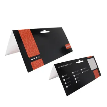 Customized thick paper hanging header paper card for packaging