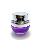 Hengjian Have Stock Purple Color Bottle Cosmetic Packaging Cream Jar 20g With Silver Screw Cap