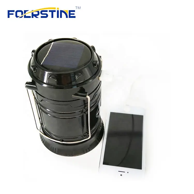 ABS Plastic Camping Solar energy Rechargeable LED Light Camping Lantern Hiking lamp