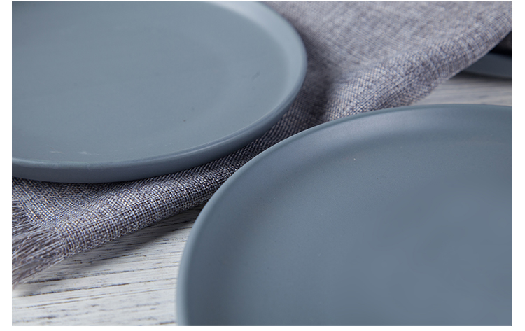 Cheap Hotelware Crockery Sets 7.5 8.5 10 11 12 Inch Blue Grey Dinner Plate