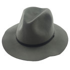 wholesale unisex custom felt wool short wide brim fedora hat