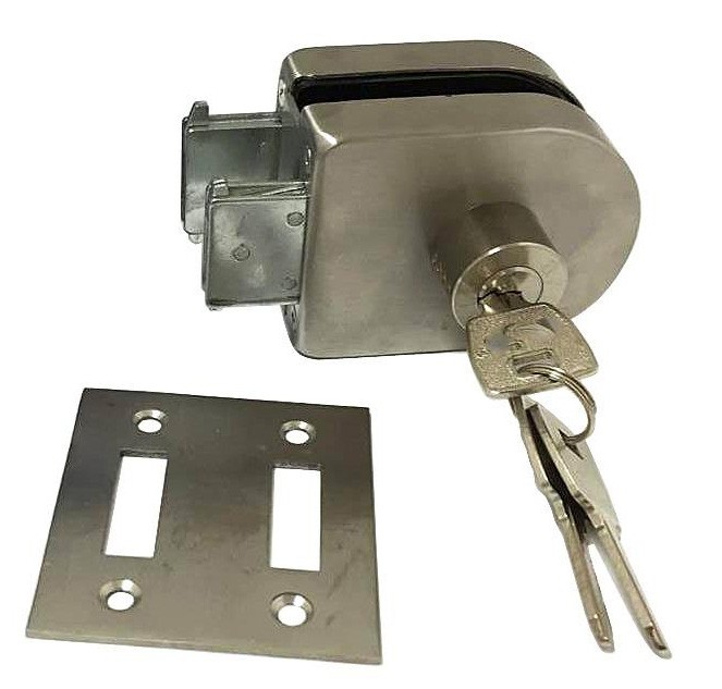 Square door lock, stainless steel glass lock, China factory made glass door patch fittings Hyland OEM GL 124