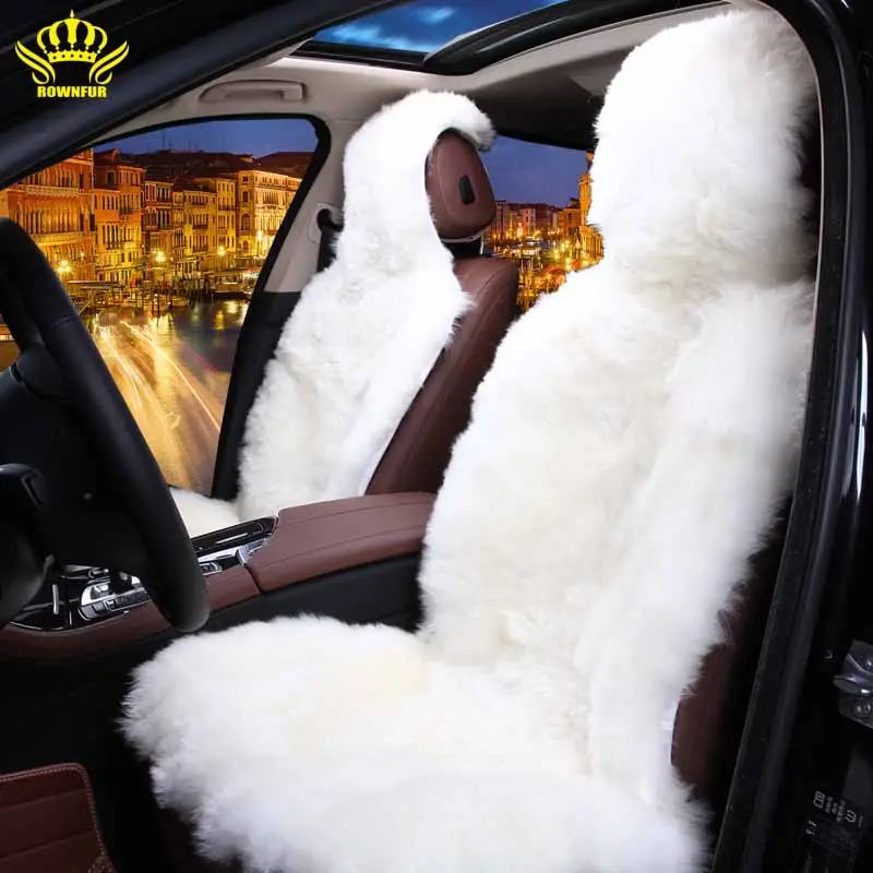 Car interior decoration genuine natural sheepskin long wool Fur Car Seat Covers for universal cars