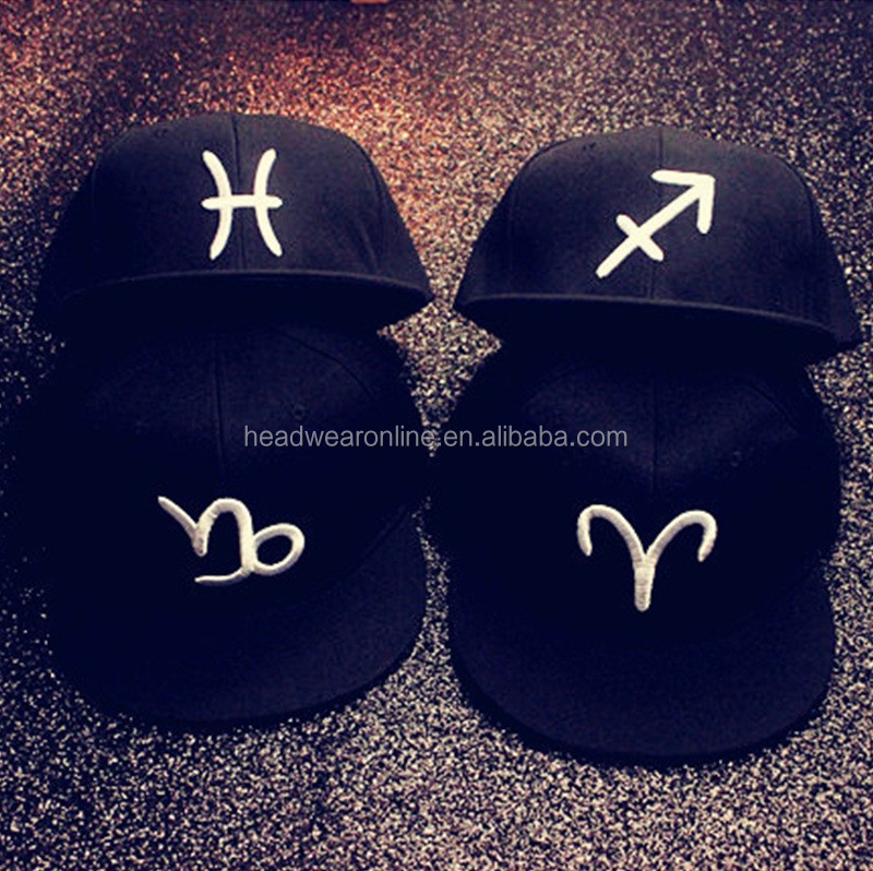 Men hats Plain Black Snap Back Cap Design Snapback Cap With3D Embroidery