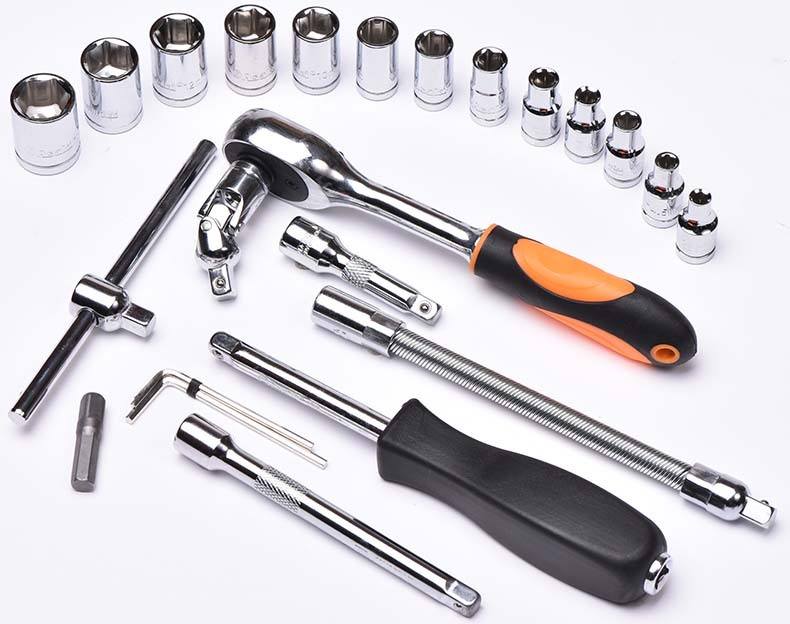 Asaki 46pcs socket set wrench 1/4 inch socket tools set