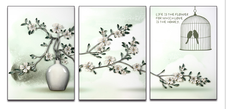 Indoor Garnish Design Image 3D Relief Lenticular Wall Painting