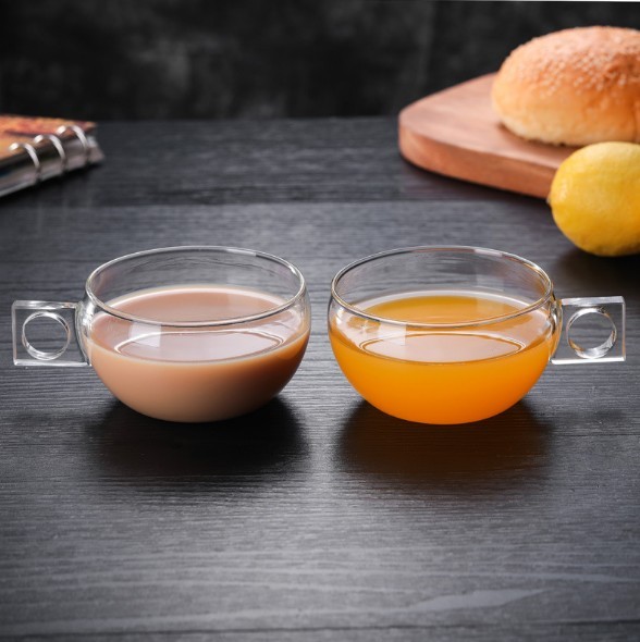 LOGO Custom Glassware Manufacturer borosilicate glass tea cup Glass Coffee cup
