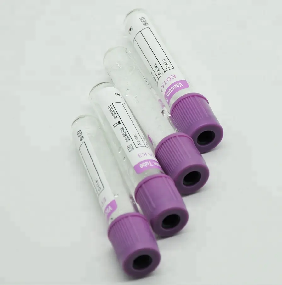Medical Vacuum Blood Collection Tube glass or PET, EDTA 10ml