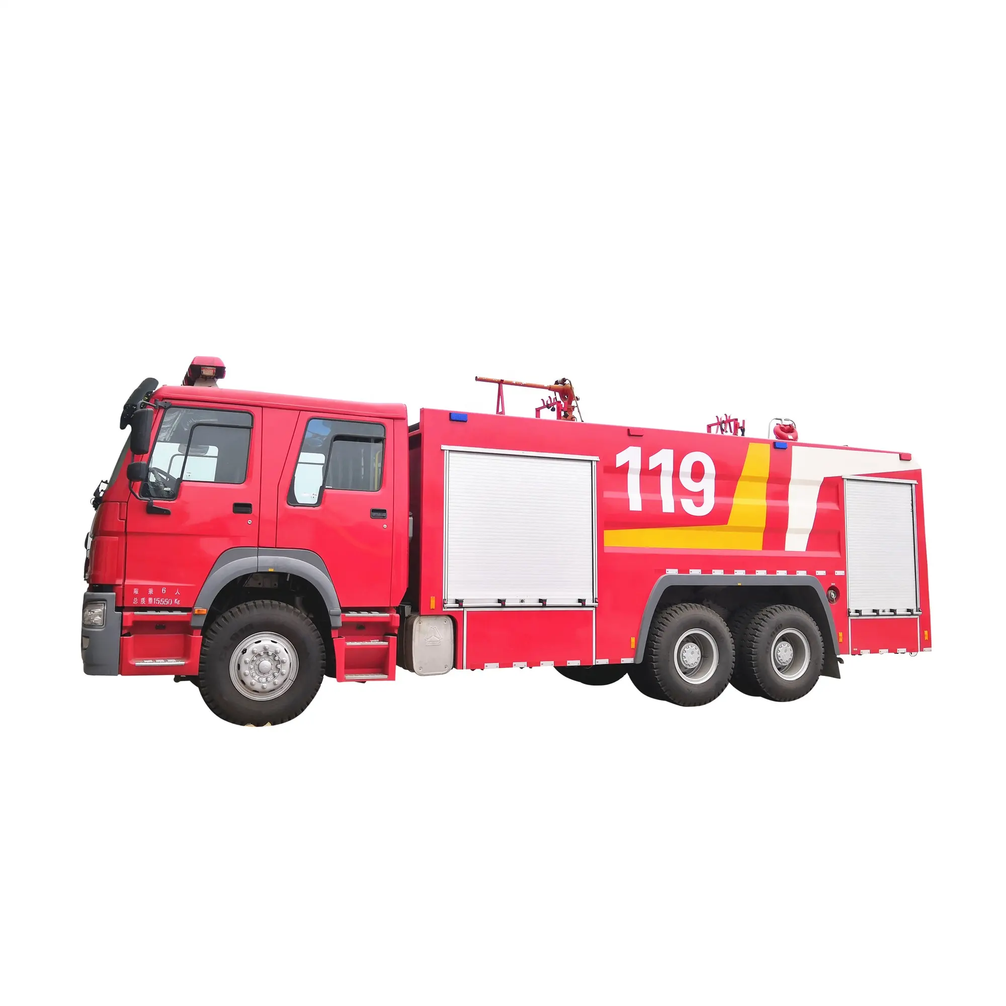 Heavy duty HOWO new 6x4 15000 liters water foam fire fighting truck for sale