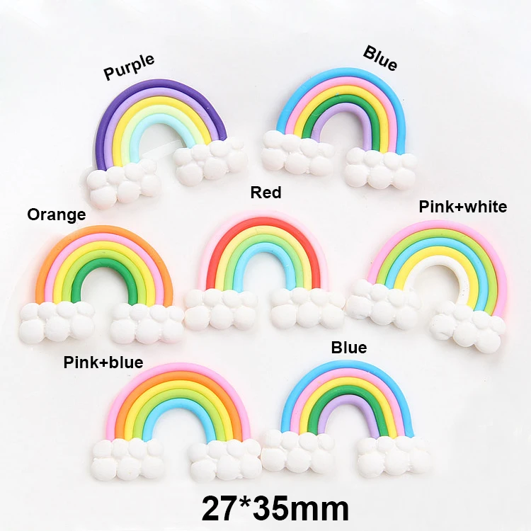 Free Shipping 45mm Kawaii Cloud Star Rainbow Cute Scrapbook Phone Case Embellishment Pieces