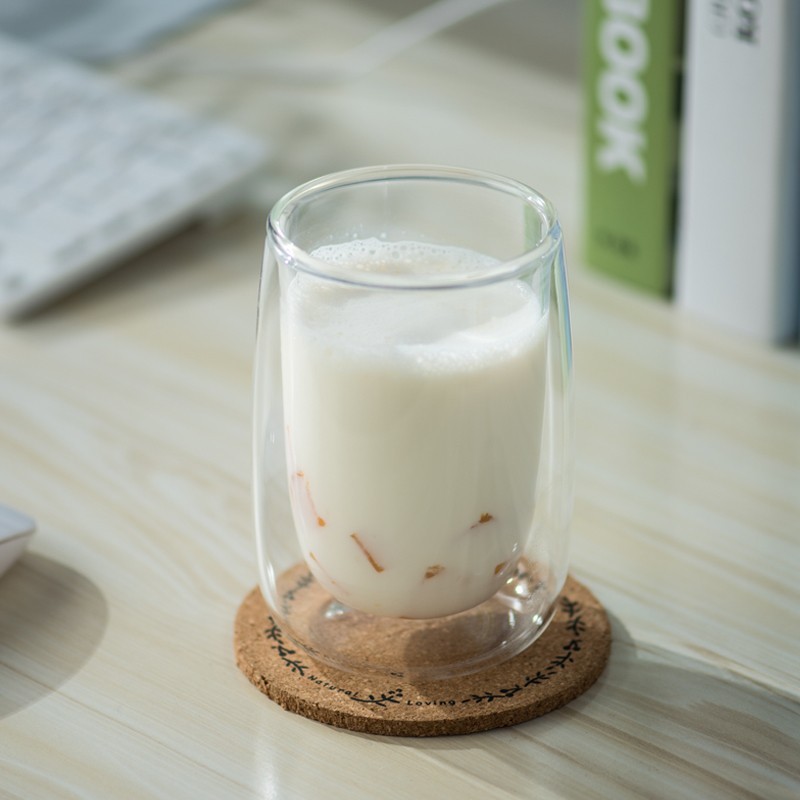 Borosilicate Double Wall Clear Glass Espresso Coffee Cup Large Double Wall Glass Mug for Coffee