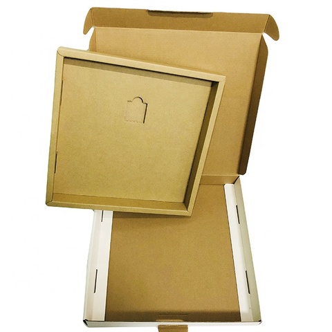 e-flute corrugated cardboard packaging box with plastic handle