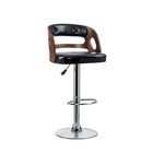 Modern Luxury Durable Wooden Leather Swivel Height Bar stool Bar Furniture For Home And Bar
