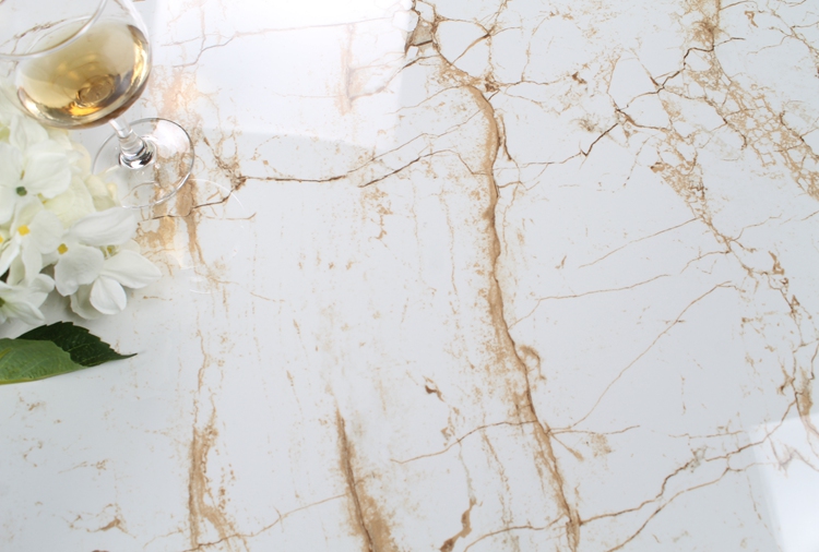 2018 Hot China Tiles Price In Karachi Fully Polished Glazed Copy Mable Calacatta Gold Porcelain Floor Tile For House
