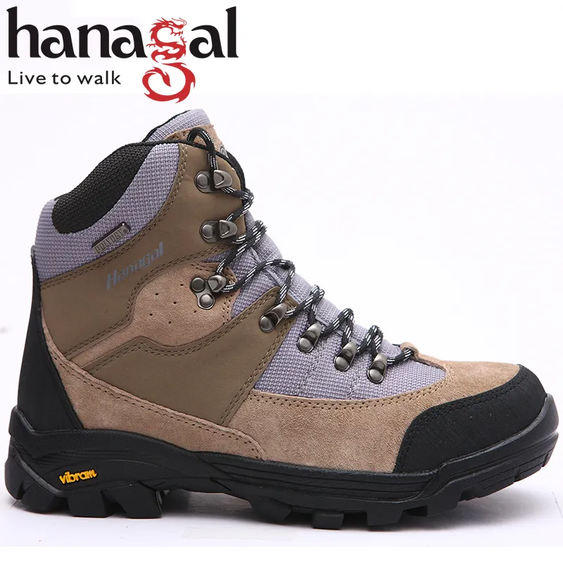 Hanagal New Released Suede Leather Waterproof China Hiking Boots for Men