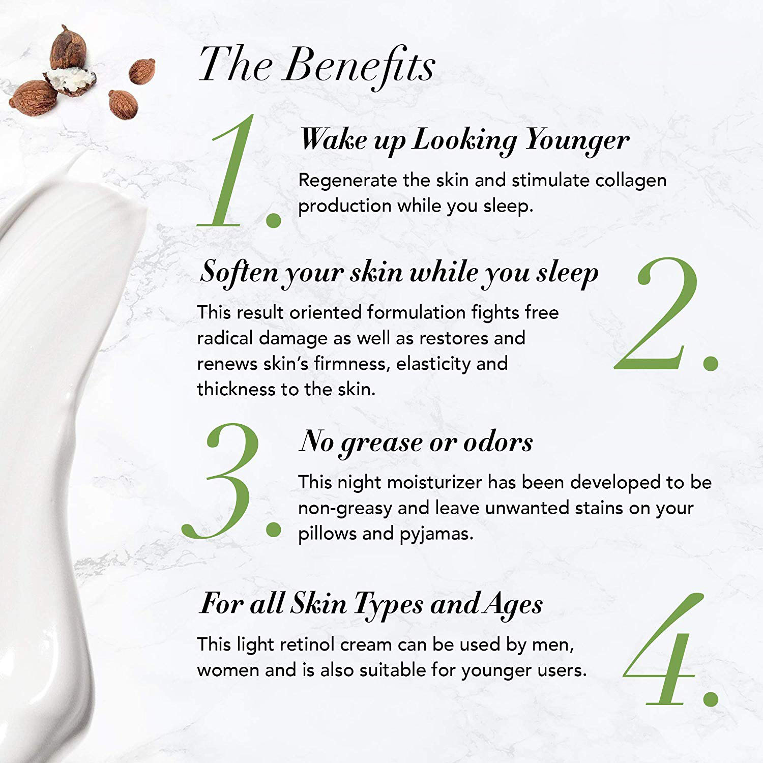 Hot Selling High Quality Skin Care Whitening Anti-aging Night Cream Plastic Bottle Private Label Adults Face Hyaluronic Acid