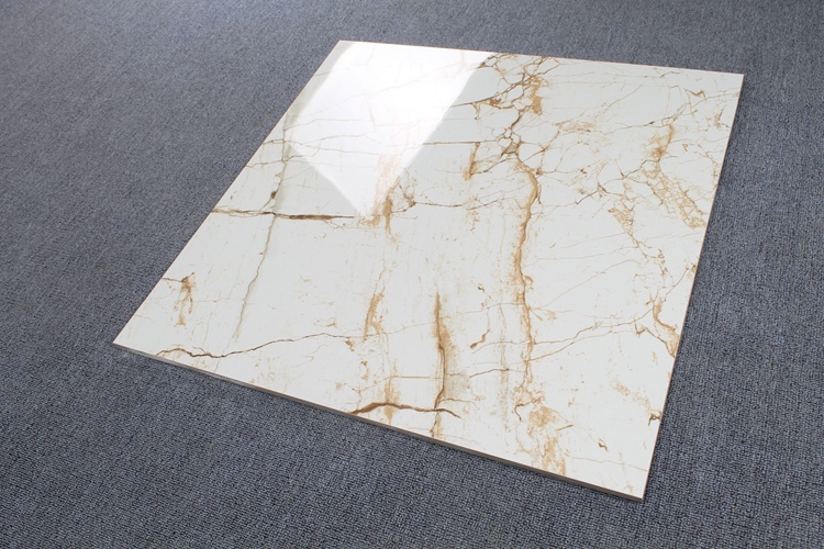 2018 Hot China Tiles Price In Karachi Fully Polished Glazed Copy Mable Calacatta Gold Porcelain Floor Tile For House