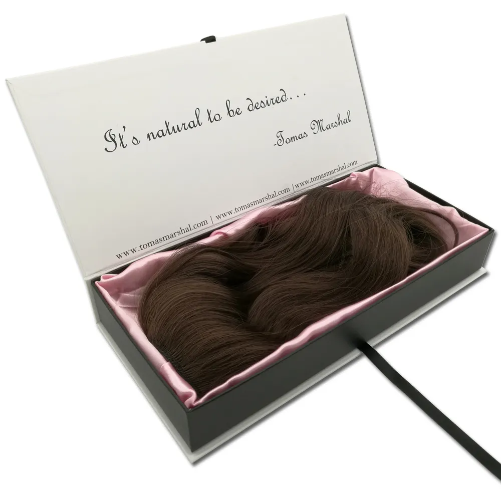 Custom logo virgin weave bundle box hair extension packaging