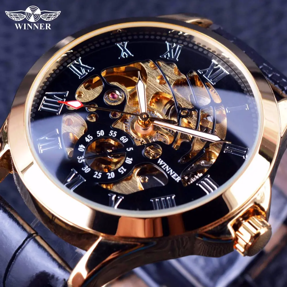 Winner Watch Hot Top Brand Mens Mechanical Luxury Gents Business Watches Men Wrist Automatic Clock Relogio Masculino