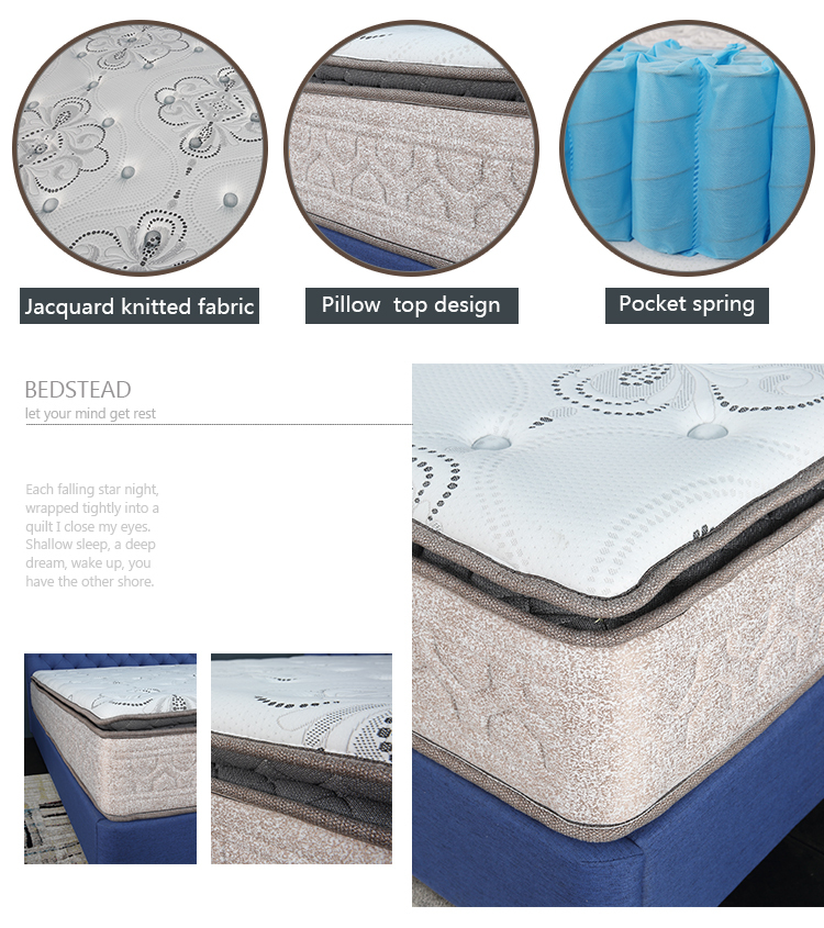 Bedroom Furniture Pocket Spring Mattress Wave Density Foam Customized Size Mattress