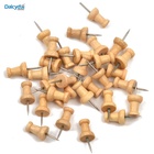 High quality office natural color unique jumbo bamboo push pins