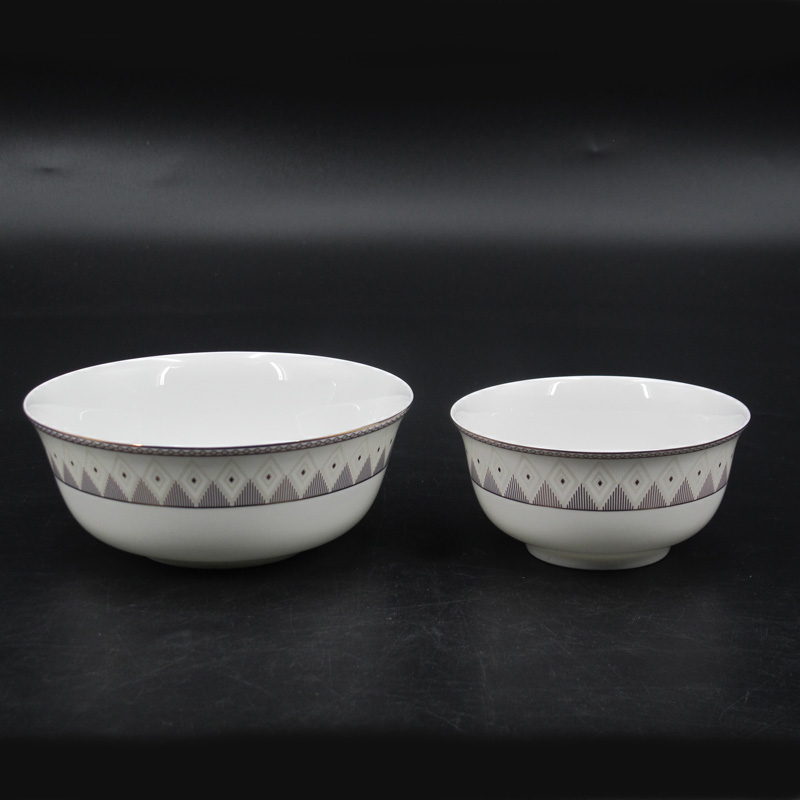 home gift 4.5 inch white body decal luxury bone china bowl