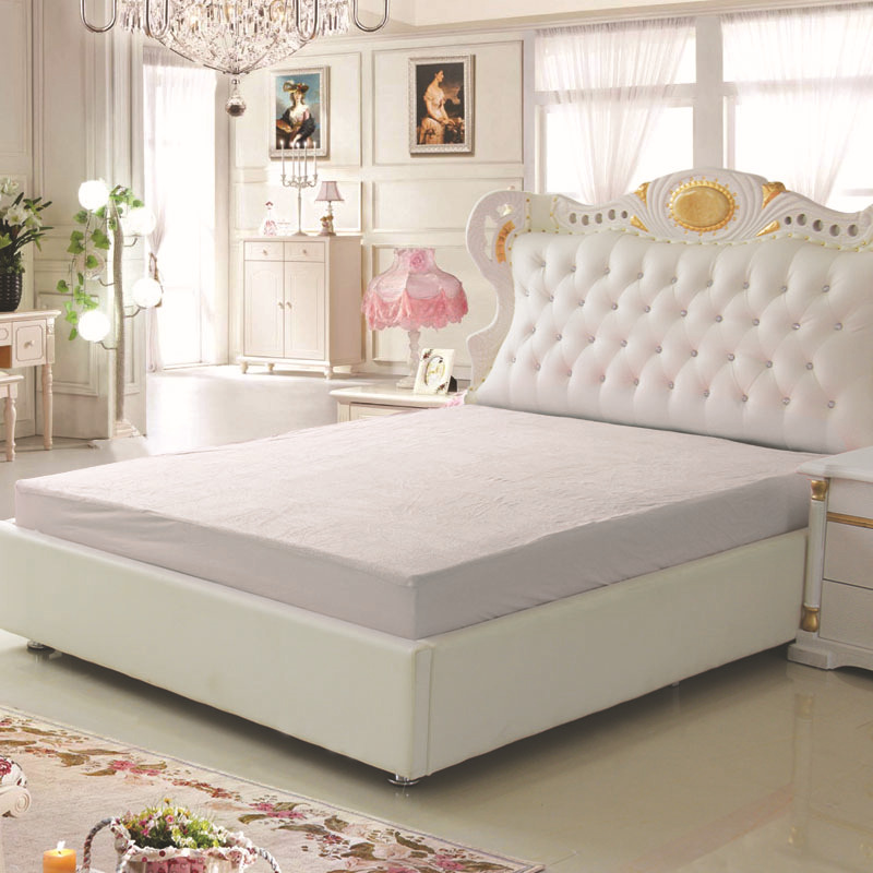Luxurious bed bug proof cotton/microfiber terry mattress protector/cover/pad/fitted sheet waterproof and breathable