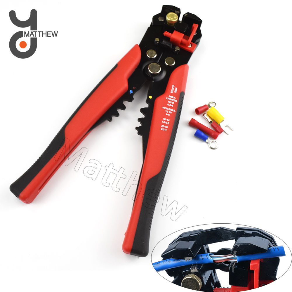 Automatic Adjustable 8" Insulation Wire Stripper Cutter Crimper Cable Stripping Plier