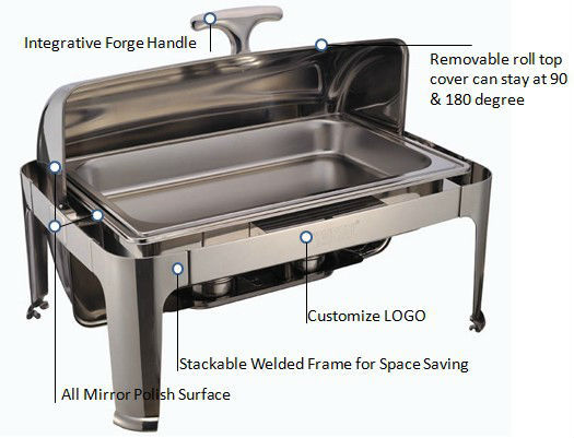 Deluxe Roll Top Chafer catering services