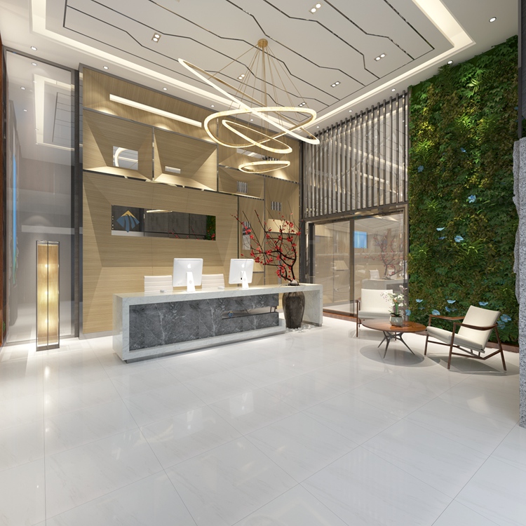 Spanish Floor Tile Hotel Lobby Marble Look Glazed Glossy 32X32 24X24 White Porcelain Tile