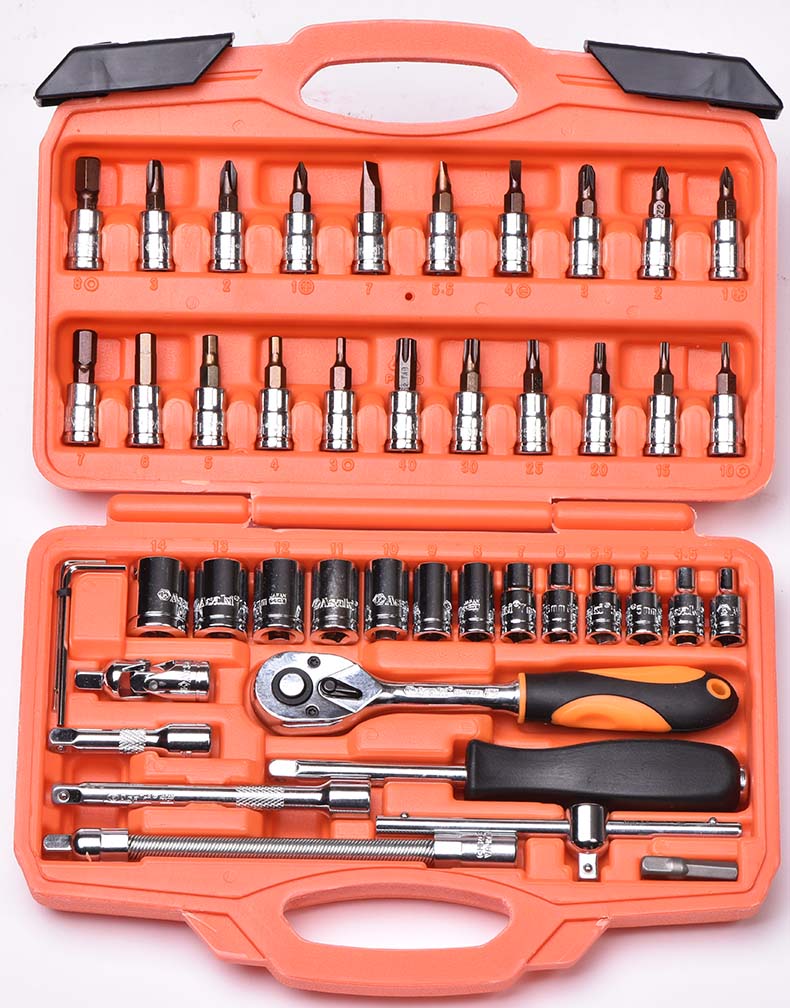 Asaki 46pcs socket set wrench 1/4 inch socket tools set