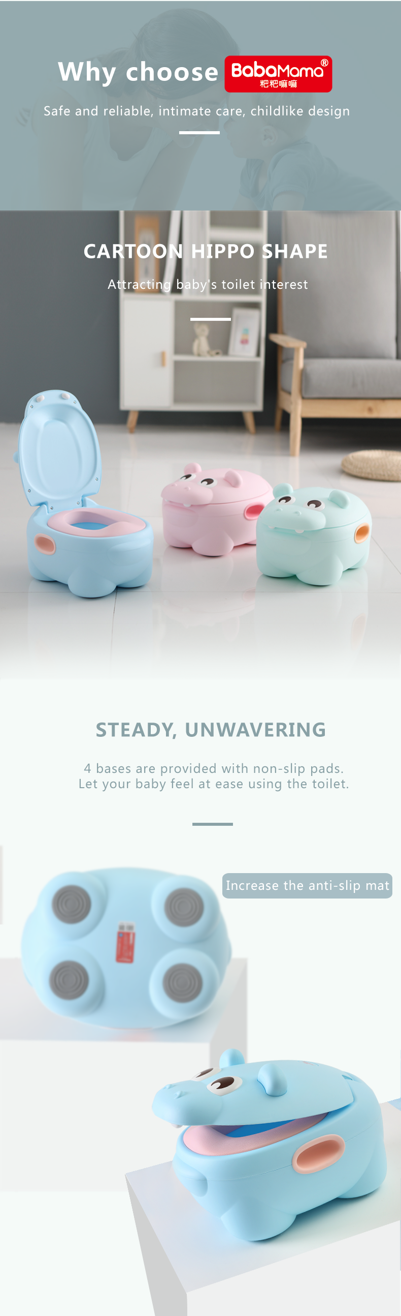 EN71 Test Adult Baby Kids Travel Toilet Squatty Potty, Cute Children Toddler Size Simulation Plastic Potty Chair/