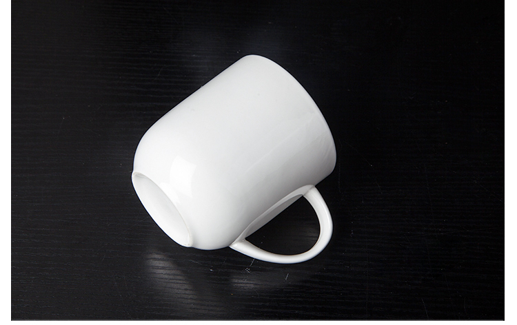Factory Small MOQ Customized 360ml White Porcelain Coffee Mug