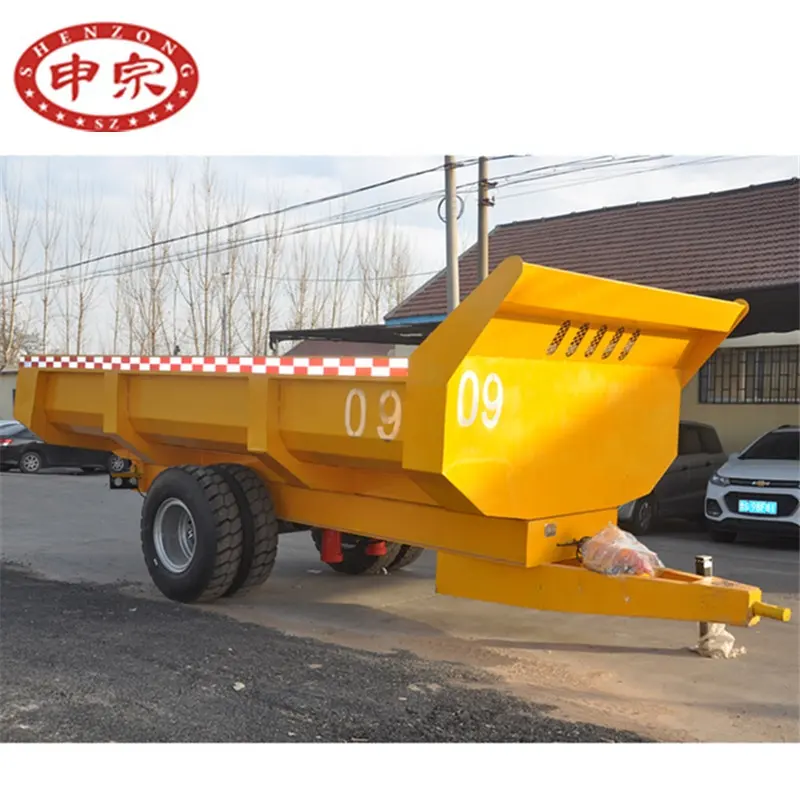 heavy duty tractor transport ore farm tipping trailer