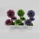 Artificial Tree Plant Grass Flower Bonsai Pots Simulation 3 heads Miniscape Wedding Home Decoration