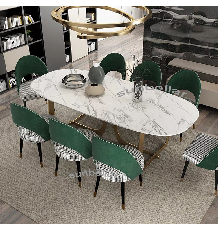 Nordic modern design green velvet chair dining room wooden legs with gold dinning chair luxury fabric dining room chairs