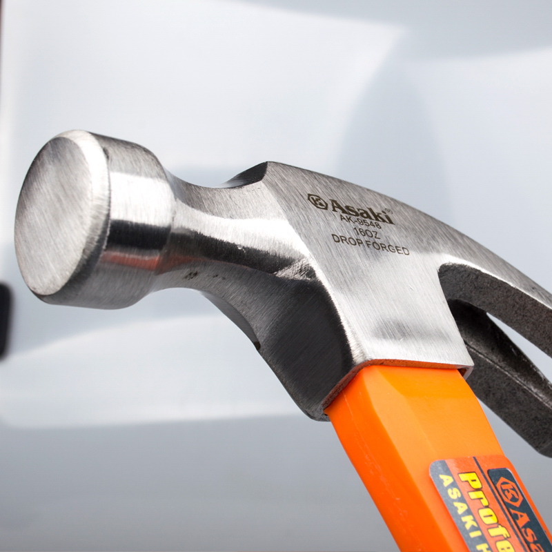 Professional hand tool claw hammer with Fiberglass handles